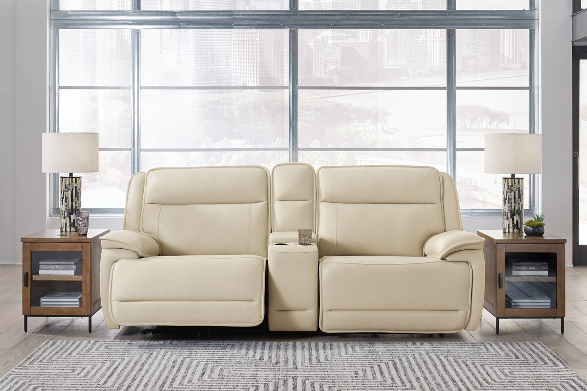 Hoover Furniture Outlet - Ashley Furniture - Double Deal 3-Piece Power Reclining Loveseat Sectional with Console - 3-Piece Power Reclining Loveseat Sectional with Console - U13001S4