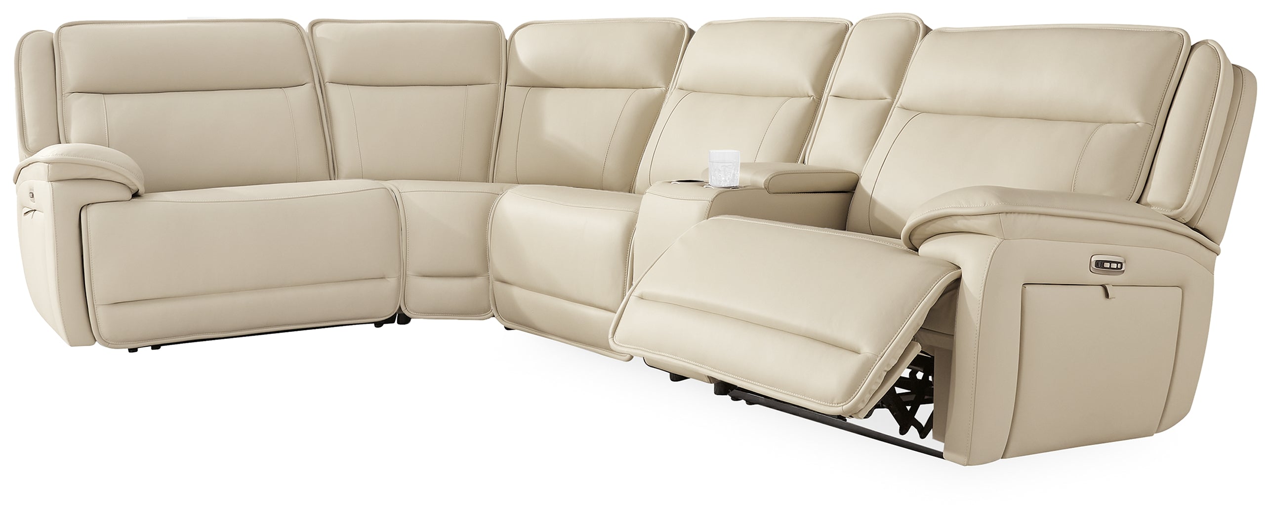 Hoover Furniture Outlet - Ashley Furniture - Double Deal 5-Piece Reclining Sectional with Console - 5-Piece Reclining Sectional with Console - U13001S8