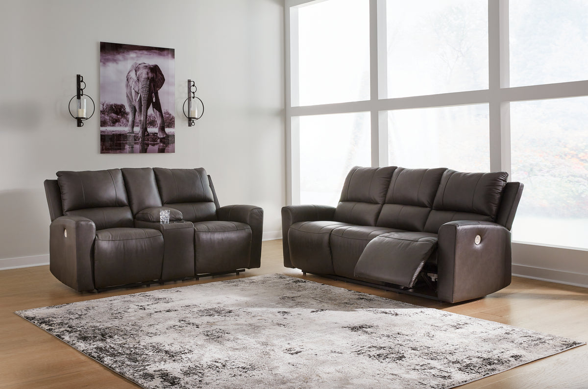 Hoover Furniture Outlet - Ashley Furniture - Boxmere Power Reclining Sofa and Loveseat - Power Reclining Sofa and Loveseat - U13100U1