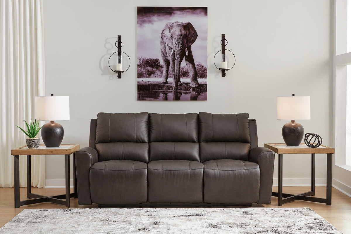 Hoover Furniture Outlet - Ashley Furniture - Boxmere Power Reclining Sofa - Reclining Power Sofa / Storm - U1310087