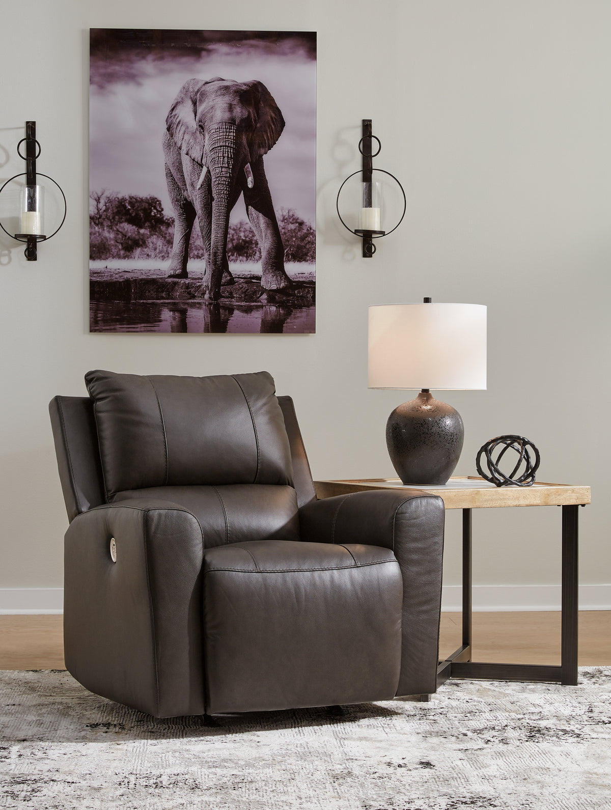 Hoover Furniture Outlet - Ashley Furniture - Boxmere Power Recliner - Power Rocker Recliner - U1310098