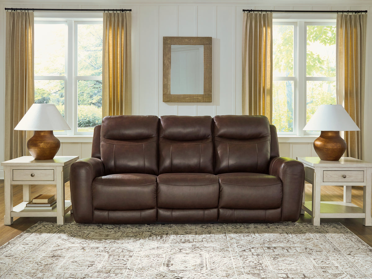 Hoover Furniture Outlet - Ashley Furniture - Gravier Power Reclining Sofa - PWR REC Sofa with ADJ Headrest - U1330115