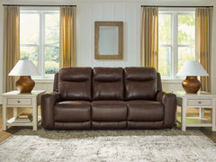 Hoover Furniture Outlet - Ashley Furniture - Gravier Power Reclining Sofa - PWR REC Sofa with ADJ Headrest - U1330115