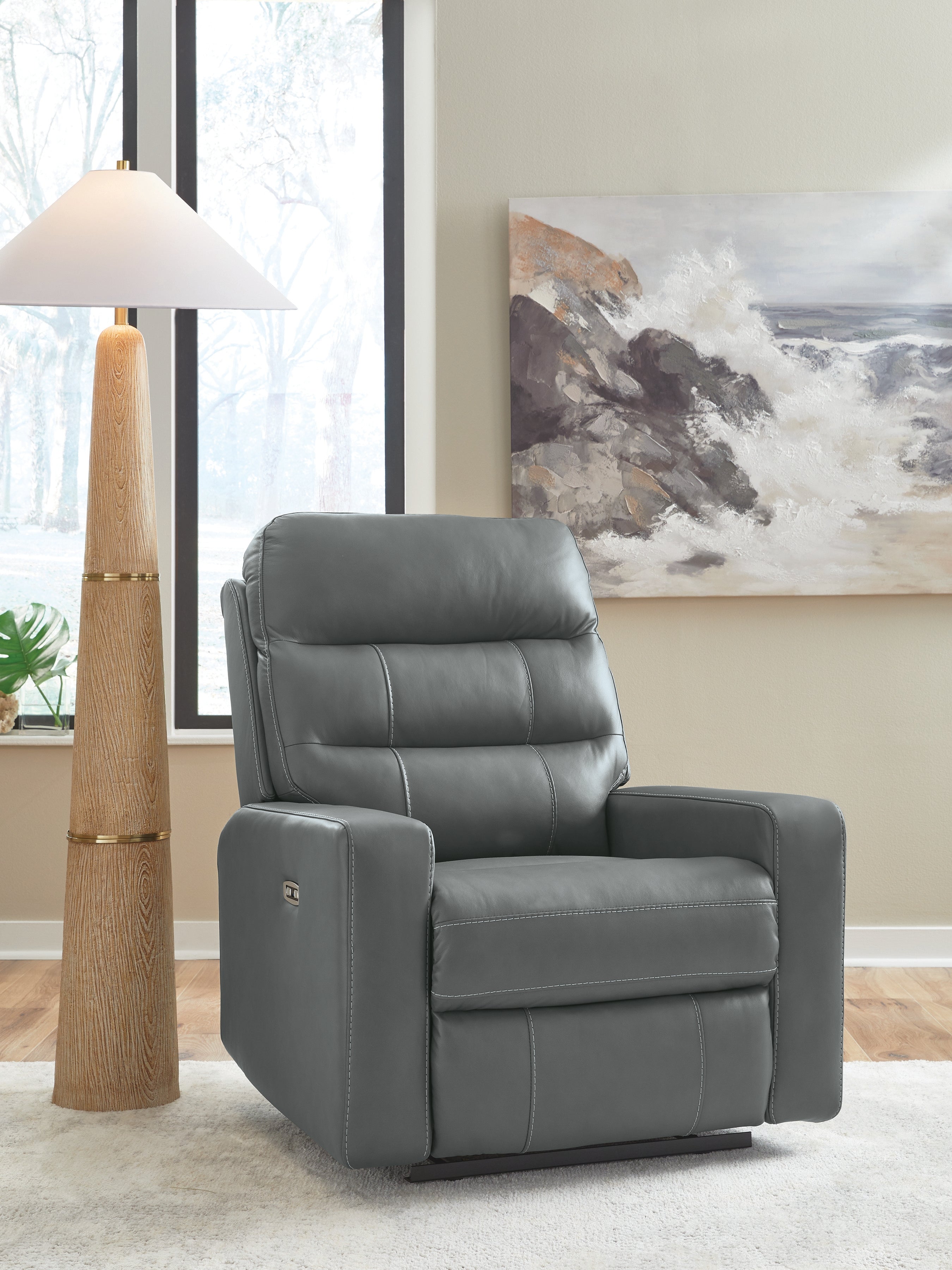 Hoover Furniture Outlet - Ashley Furniture - Pennacle Pier Power Recliner - PWR Recliner/ADJ Headrest - PCU1350113