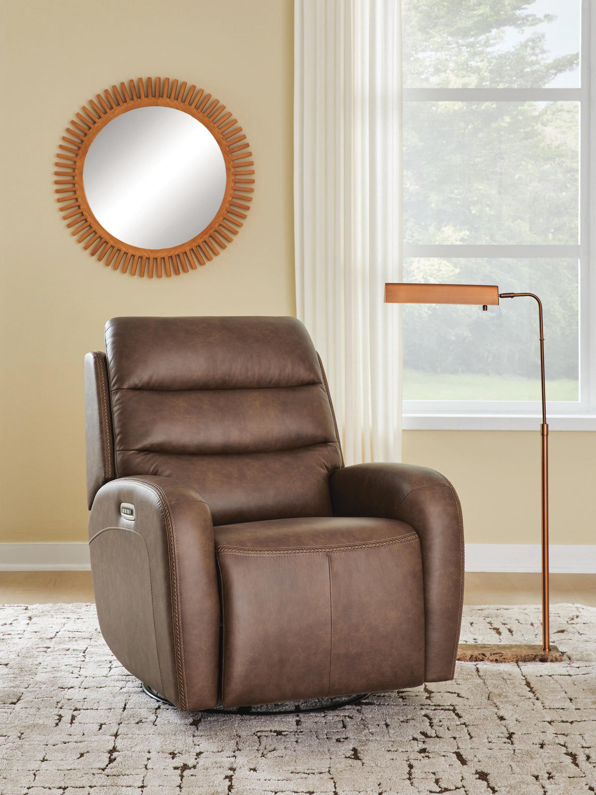 Hoover Furniture Outlet - Ashley Furniture - Motion-Max Swivel Glider Power Recliner - Swivel Glider Power Recliner - PCU1550195