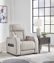 Hoover Furniture Outlet - Ashley Furniture - Boyington Power Recliner - PWR Recliner/ADJ Headrest / Gray - U2710513