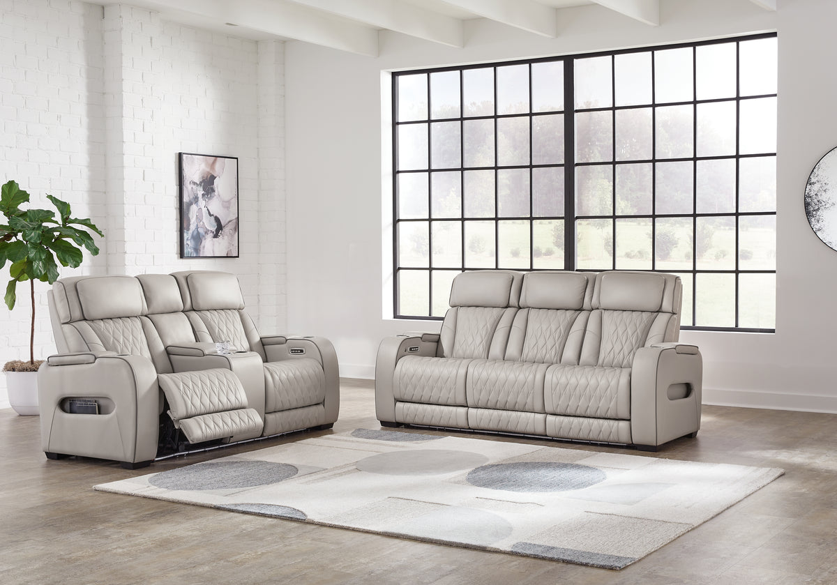Hoover Furniture Outlet - Ashley Furniture - Boyington Power Reclining Sofa and Loveseat - Power Reclining Sofa and Loveseat - U27105U1