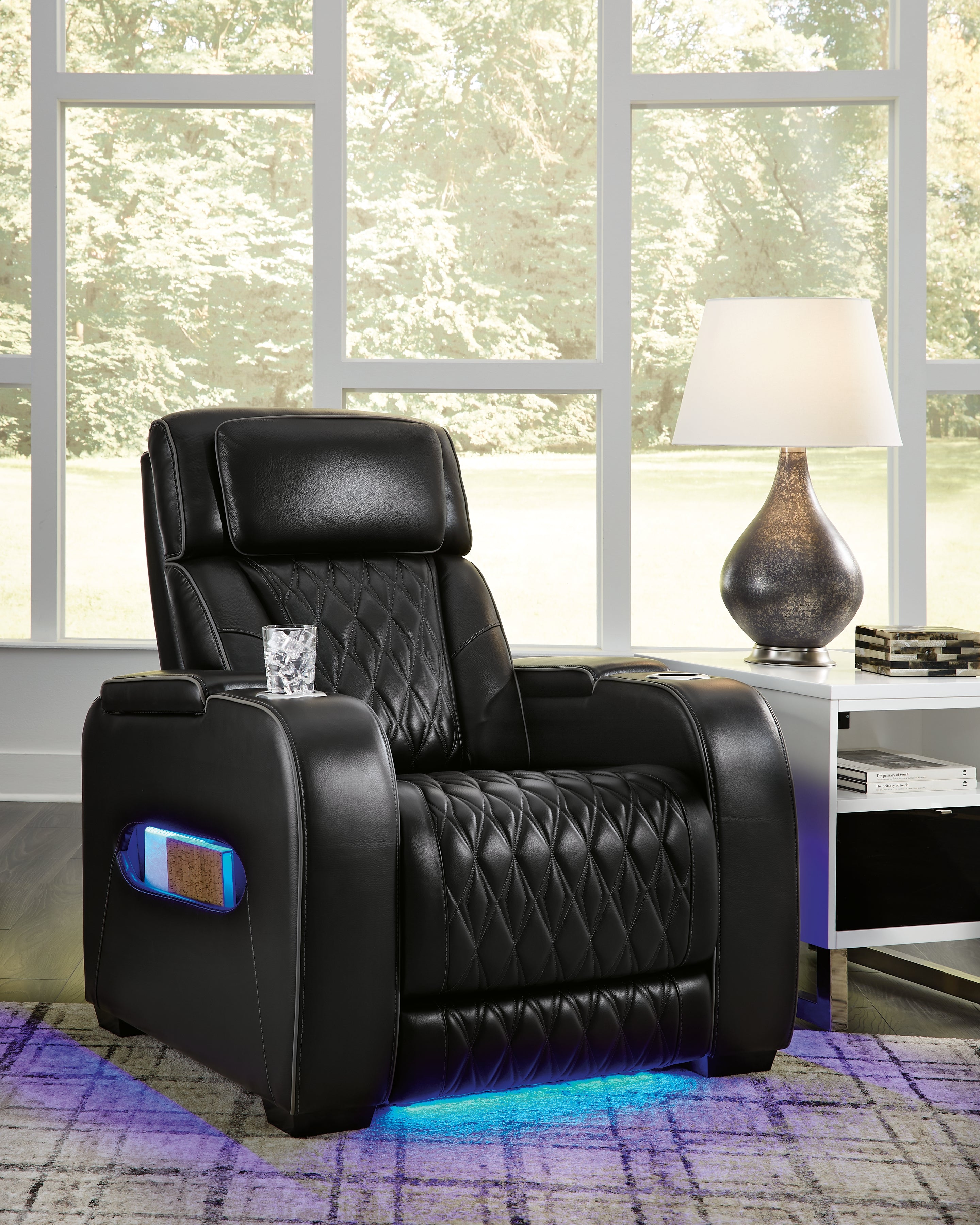 Hoover Furniture Outlet - Ashley Furniture - Boyington Power Recliner - PWR Recliner/ADJ Headrest / Black - U2710613