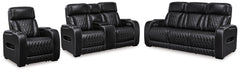 Hoover Furniture Outlet - Ashley Furniture - Boyington Power Reclining Sofa, Loveseat and Recliner - Power Reclining Sofa, Loveseat and Recliner / Gray - U27105U2