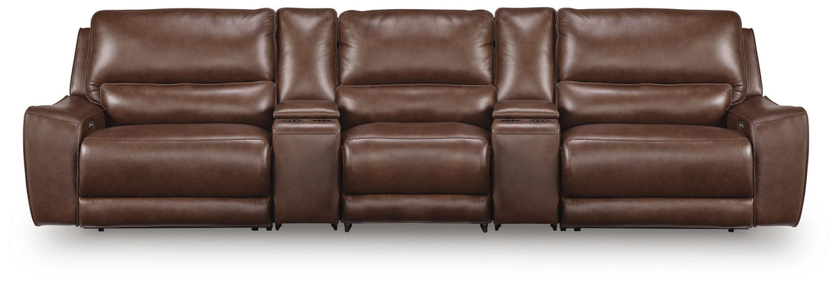 Hoover Furniture Outlet - Ashley Furniture - DeepWakes 5-Piece Reclining Sectional with Storage Consoles - 5-Piece Reclining Sectional with Storage Consoles - PCU62607S39