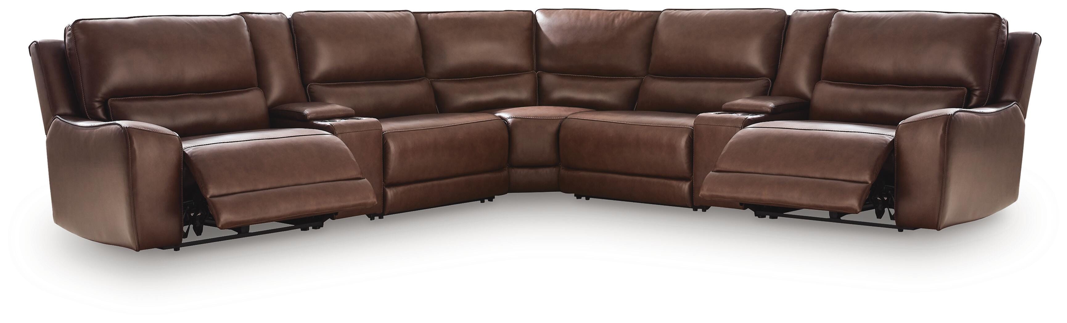 Hoover Furniture Outlet - Ashley Furniture - DeepWakes 7-Piece Reclining Sectional with Storage Consoles - 7-Piece Reclining Sectional with Storage Consoles - PCU62607S34