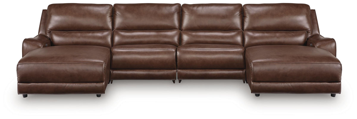 Hoover Furniture Outlet - Ashley Furniture - DeepWakes 4-Piece Reclining Sectional with Double Chaise - 4-Piece Reclining Sectional with Double Chaise - PCU62607S37