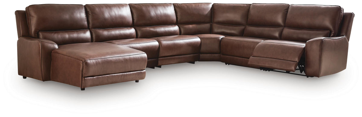 Hoover Furniture Outlet - Ashley Furniture - DeepWakes 6-Piece Reclining Sectional with Chaise - 6-Piece Reclining Sectional with Chaise - PCU62607S32
