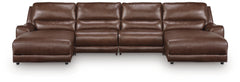 Hoover Furniture Outlet - Ashley Furniture - DeepWakes 4-Piece Power Reclining Sectional with Chaise - 4-Piece Power Reclining Sectional with Chaise - PCU62607S11