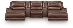 Hoover Furniture Outlet - Ashley Furniture - DeepWakes 5-Piece Reclining Sectional with Double Chaise and Storage Consoles - 5-Piece Reclining Sectional with Double Chaise and Storage Consoles - PCU62607S41
