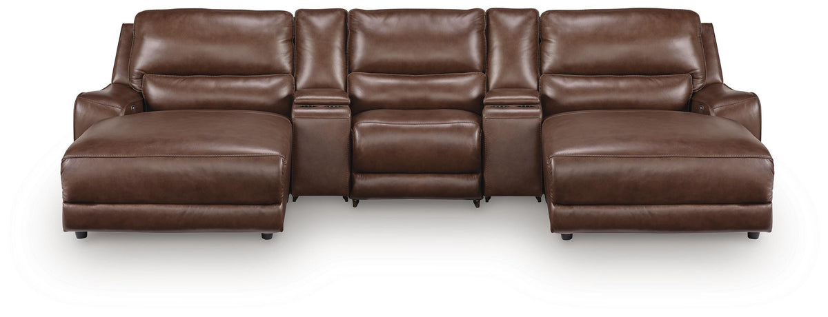 Hoover Furniture Outlet - Ashley Furniture - DeepWakes 5-Piece Power Reclining Sectional with Chaise - 5-Piece Power Reclining Sectional with Chaise - PCU62607S16