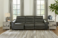 Hoover Furniture Outlet - Ashley Furniture - Center Line 3-Piece Power Reclining Sectional Sofa - 3-Piece Power Reclining Sectional Sofa / Dark Gray - U63404S5