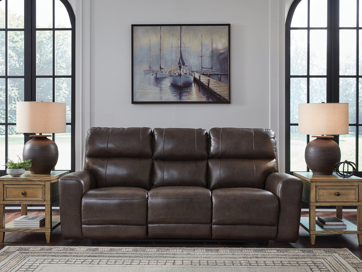 Hoover Furniture Outlet - Ashley Furniture - Crossplex Power Reclining Sofa - PWR REC Sofa with ADJ Headrest - PCU6450615