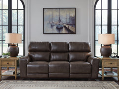 Hoover Furniture Outlet - Ashley Furniture - Crossplex Power Reclining Sofa - PWR REC Sofa with ADJ Headrest - PCU6450615