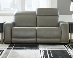 Hoover Furniture Outlet - Ashley Furniture - Correze 2-Piece Power Reclining Sectional - 2-Piece Power Reclining Sectional / Gray - U94202S10