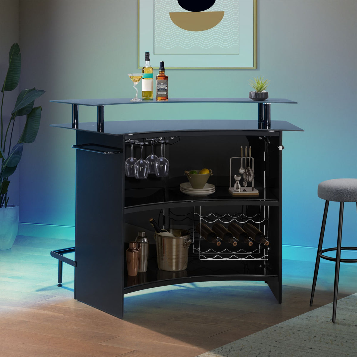 Valentina Bar Table in Black – SKU DA-17290-8-BT | Elements