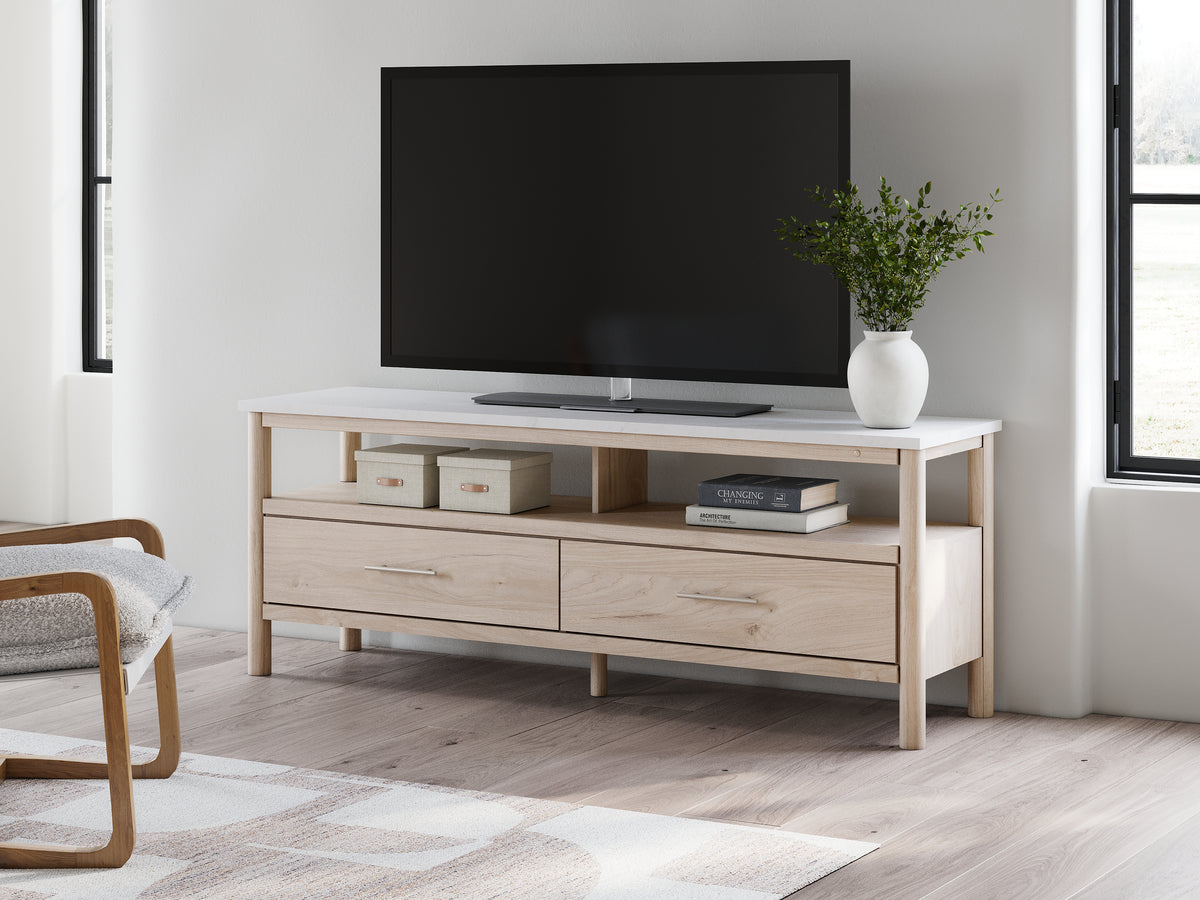 Hoover Furniture Outlet - Ashley Furniture - Cadmori 72" TV Stand - 72" / Two-tone - W2615-68
