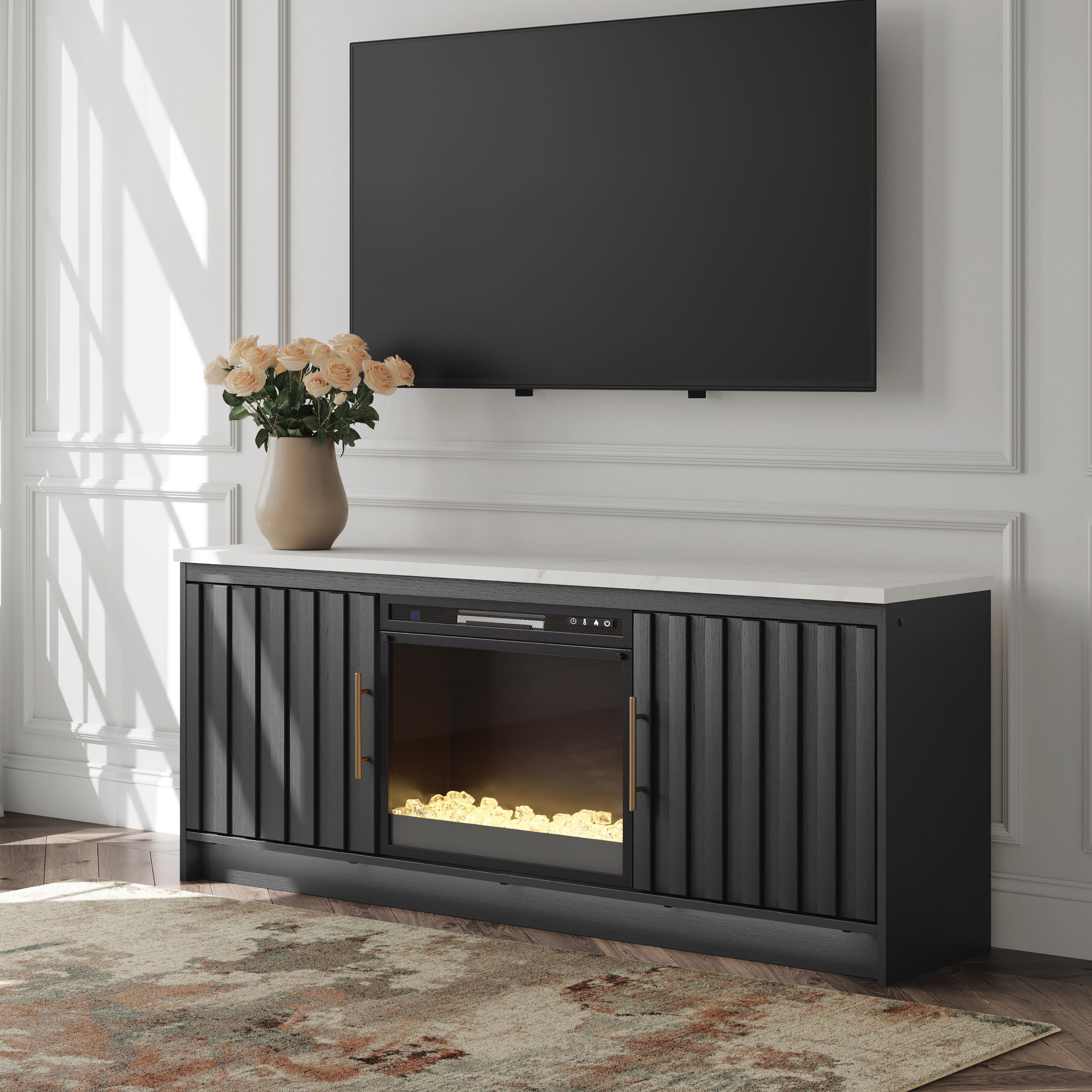 Hoover Furniture Outlet - Ashley Furniture - Cadmori 63" TV Stand with Electric Fireplace - 63" TV Stand with Electric Fireplace - W2616W1