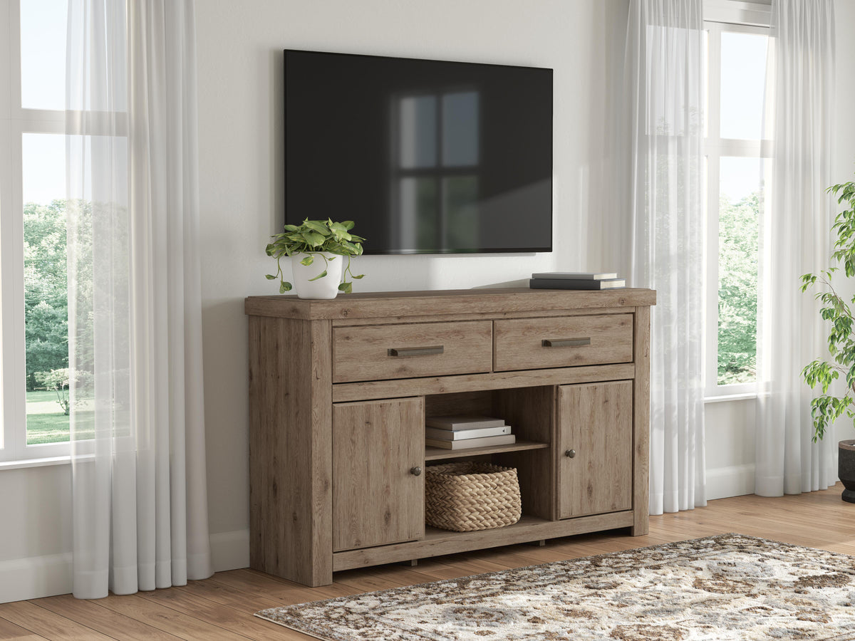 Hoover Furniture Outlet - Ashley Furniture - Garistyn 62" TV Stand - 62" - W2844-68