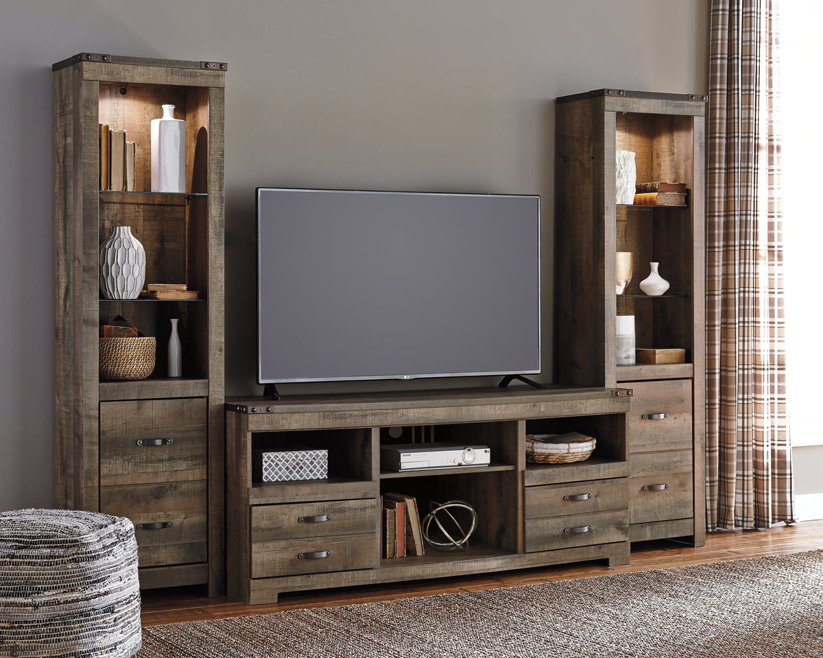 Hoover Furniture Outlet - Ashley Furniture - Trinell 3-Piece Entertainment Center - 3-Piece Entertainment Center / Brown - W446W18