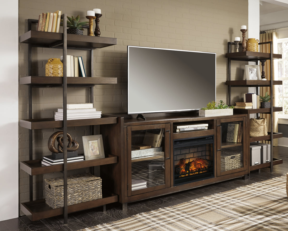 Hoover Furniture Outlet - Ashley Furniture - Starmore 3-Piece Wall Unit with Electric Fireplace - 3-Piece Wall Unit with Electric Fireplace - W633W6