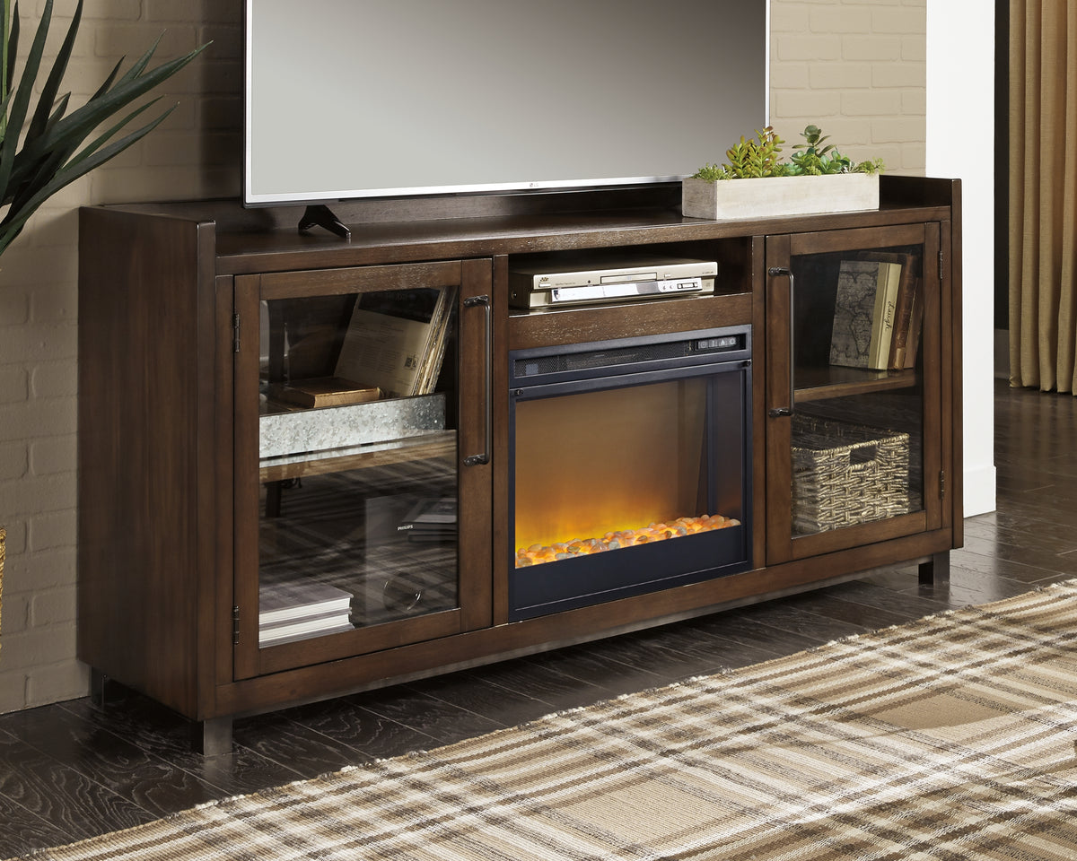 Hoover Furniture Outlet - Ashley Furniture - Starmore 70" TV Stand with Electric Fireplace - 70" TV Stand with Electric Fireplace / Brown - W633W4