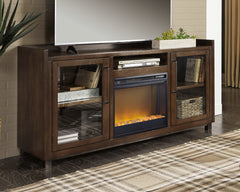 Hoover Furniture Outlet - Ashley Furniture - Starmore 70" TV Stand with Electric Fireplace - 70" TV Stand with Electric Fireplace / Brown - W633W4