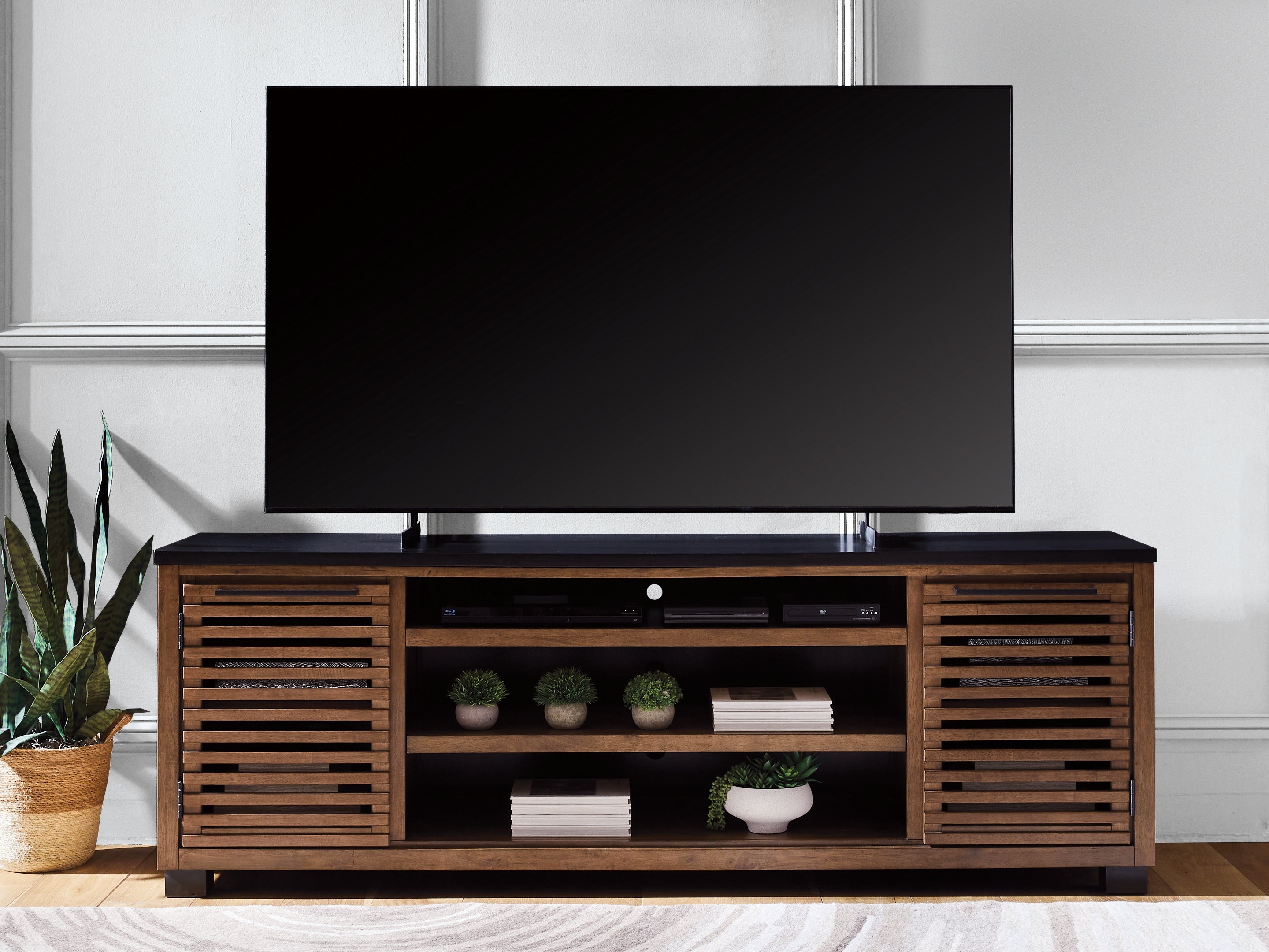 Hoover Furniture Outlet - Ashley Furniture - Kallari 84" TV Stand - 84" - W737-78