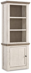 Hoover Furniture Outlet - Ashley Furniture - Havalance Left Pier Cabinet - Left Pier Cabinet / Two-tone - W814-33