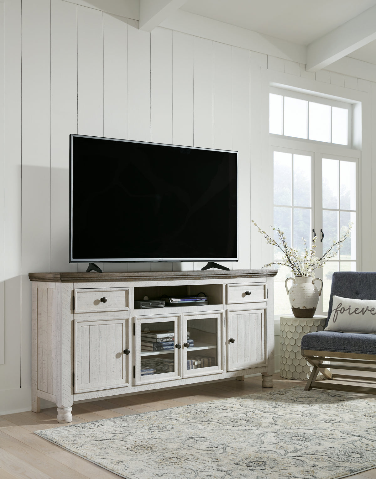 Hoover Furniture Outlet - Ashley Furniture - Havalance TV Stand - TV Stand / Two-tone - W814-68