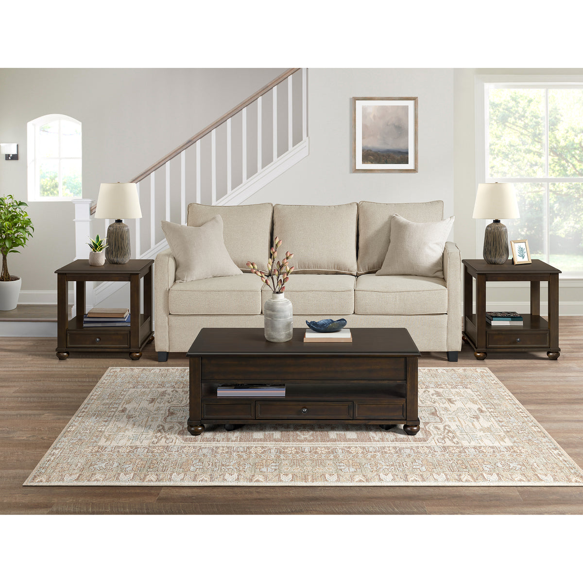 Wagner End Table in Cherry – SKU T-15740-5-ET | Elements