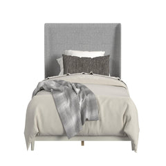 Westland Twin UPH Bed with Grey Fabric in Almond